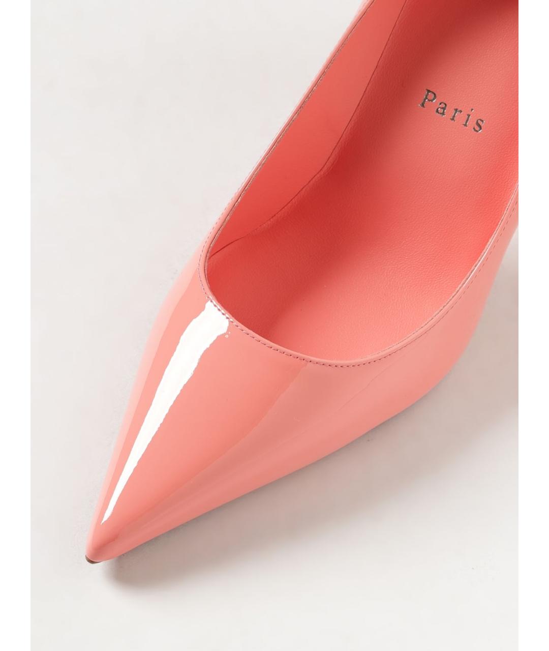CHRISTIAN LOUBOUTIN Розовые кожаные туфли, фото 4