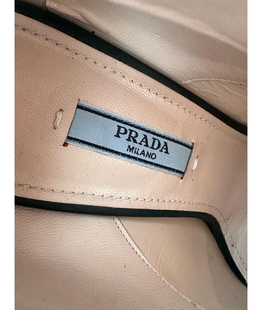 PRADA Зеленые кожаные ботильоны, фото 5