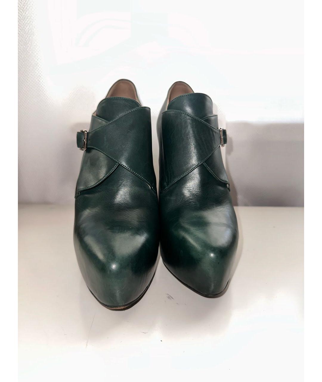 PRADA Зеленые кожаные ботильоны, фото 3