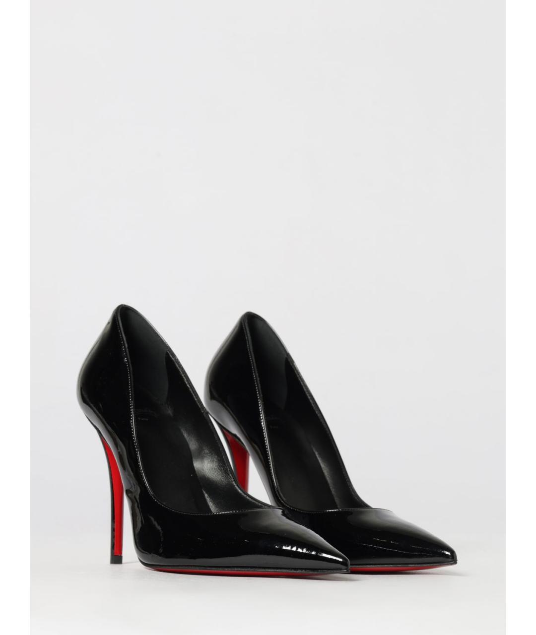CHRISTIAN LOUBOUTIN Черные кожаные туфли, фото 2