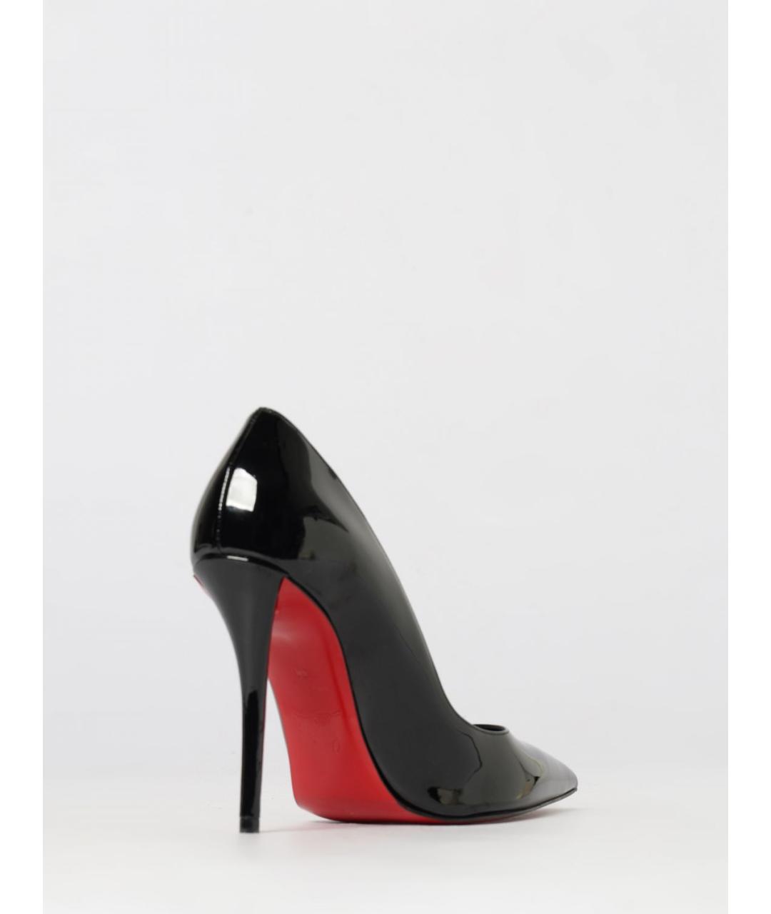 CHRISTIAN LOUBOUTIN Черные кожаные туфли, фото 3