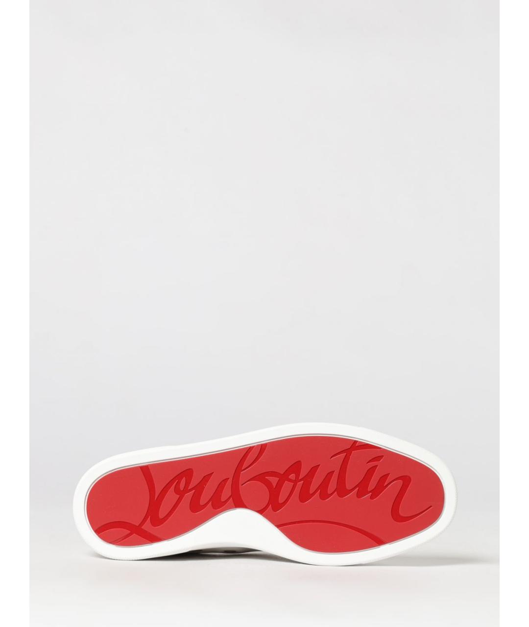 CHRISTIAN LOUBOUTIN Белые кожаные низкие кроссовки / кеды, фото 4
