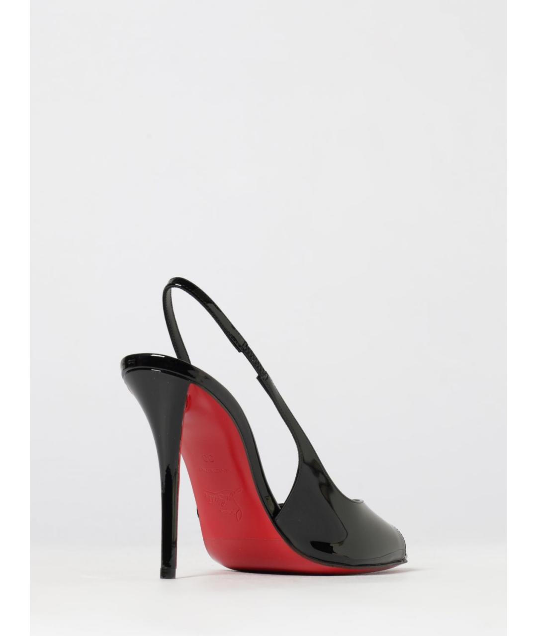 CHRISTIAN LOUBOUTIN Черные кожаные туфли, фото 3