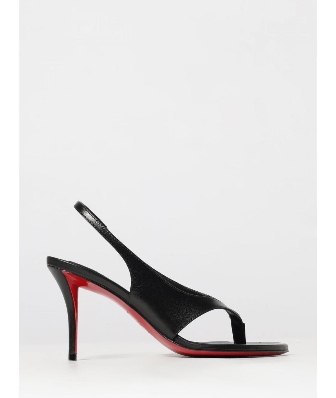 CHRISTIAN LOUBOUTIN Черные кожаные туфли, фото 5