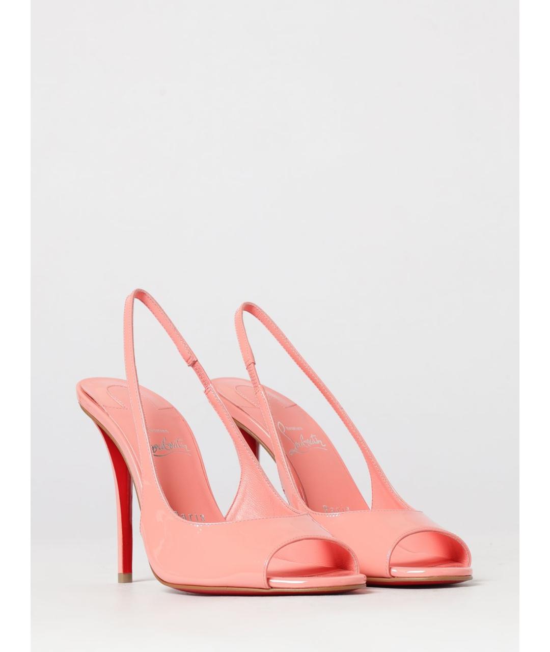 CHRISTIAN LOUBOUTIN Розовые кожаные туфли, фото 2
