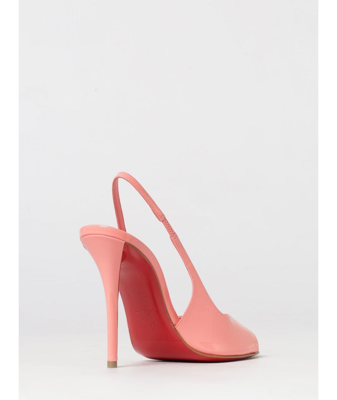 CHRISTIAN LOUBOUTIN Розовые кожаные туфли, фото 3
