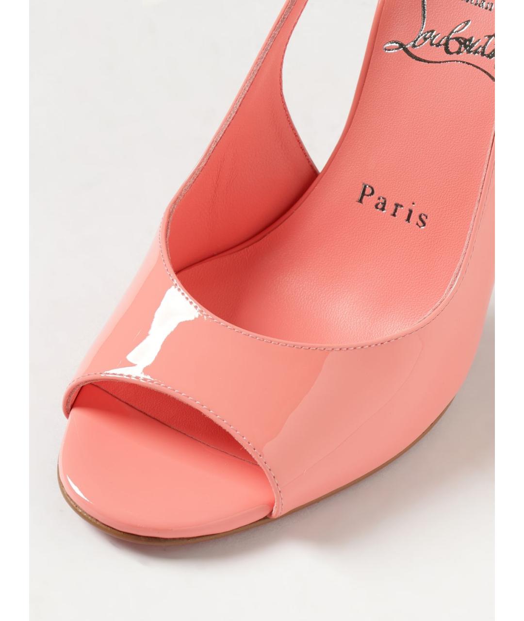 CHRISTIAN LOUBOUTIN Розовые кожаные туфли, фото 4