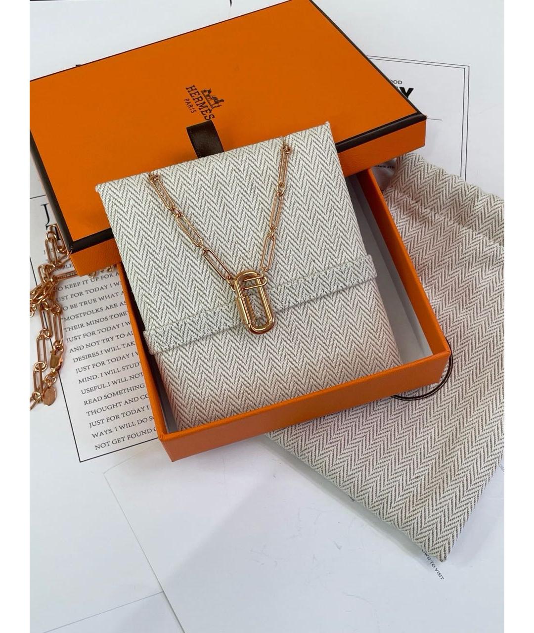 HERMES Золотая подвеска из розового золота, фото 4
