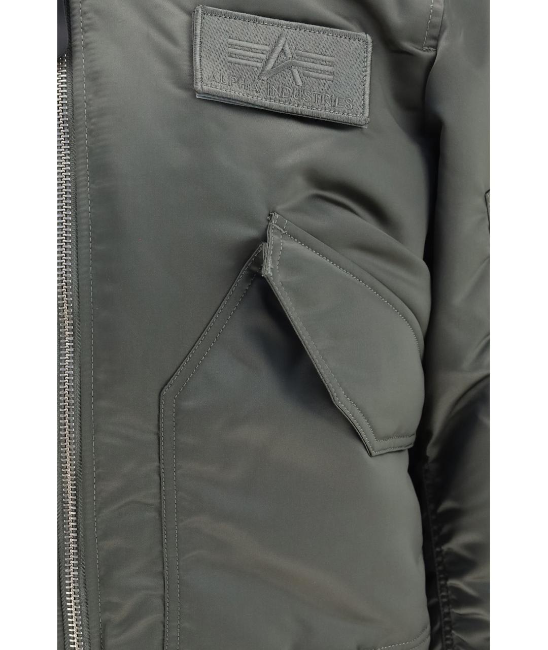 ALPHA INDUSTRIES Зеленая синтетическая куртка, фото 3