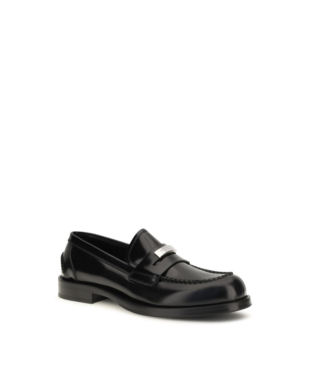 DOLCE&GABBANA Черные кожаные лоферы, фото 2