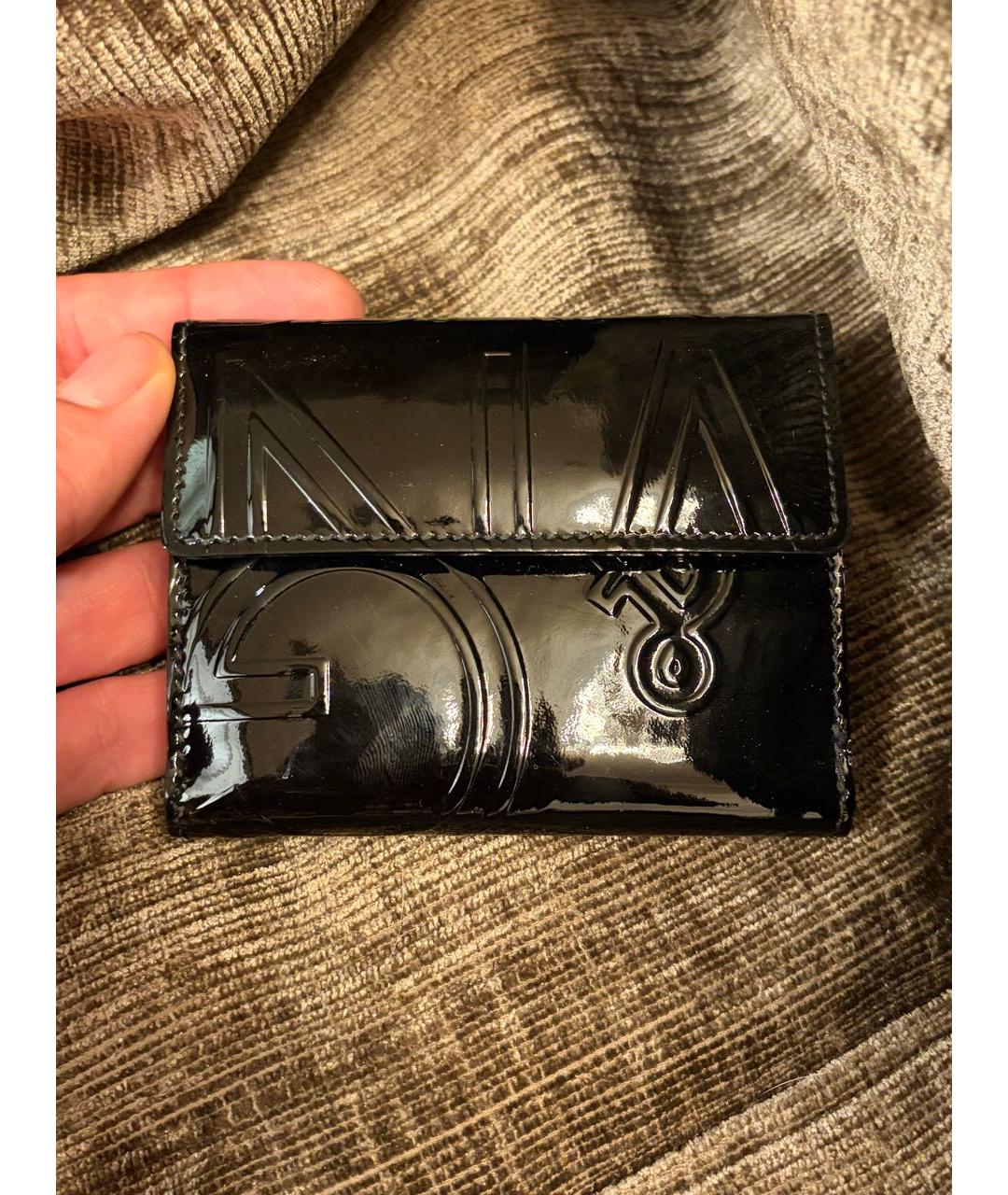 DOLCE&GABBANA Черный кошелек из лакированной кожи, фото 6