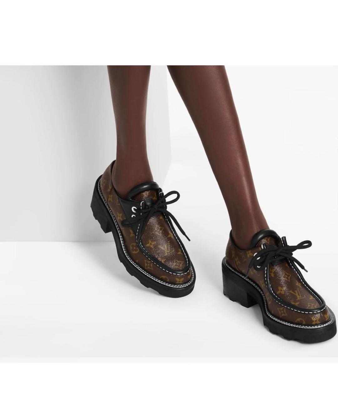 LOUIS VUITTON Черные кожаные ботинки, фото 5