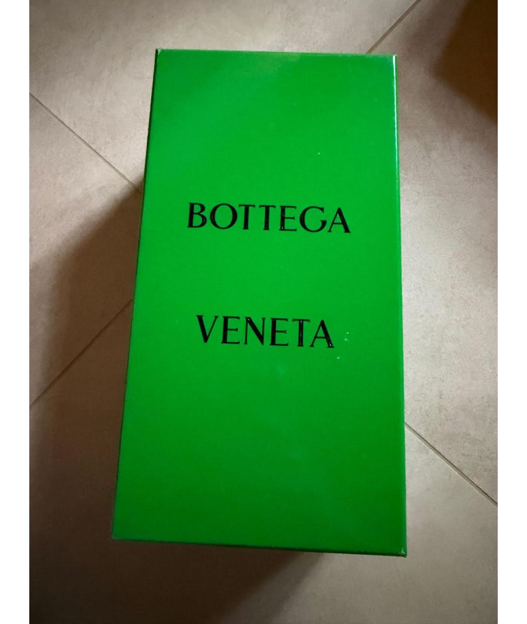 BOTTEGA VENETA Желтые кожаные сабо, фото 7