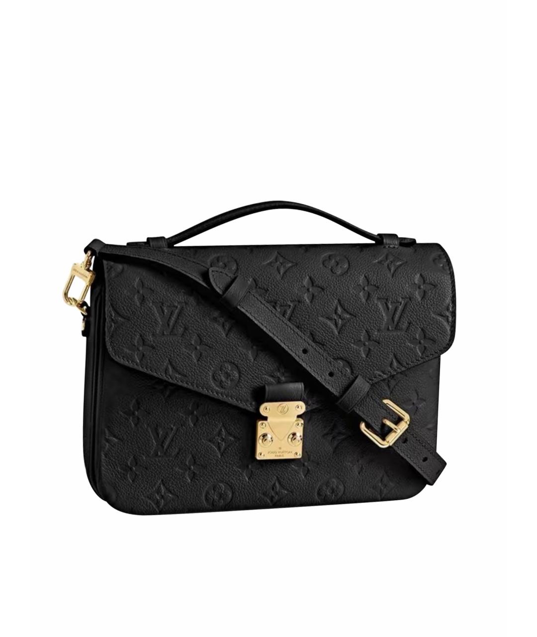 LOUIS VUITTON Черная кожаная сумка через плечо, фото 1