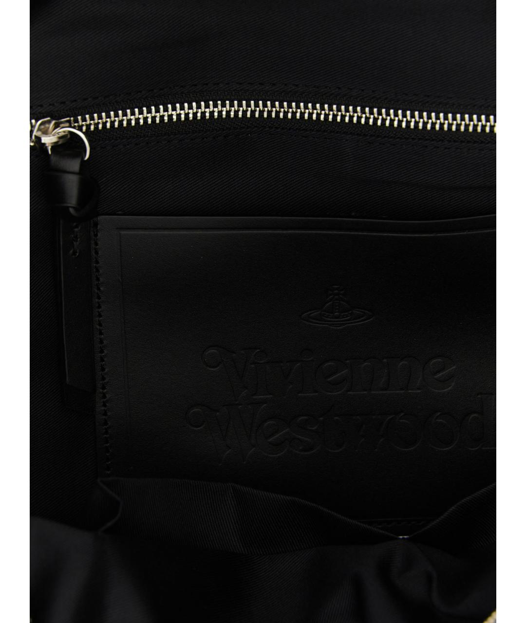 VIVIENNE WESTWOOD Черный хлопковый рюкзак, фото 4
