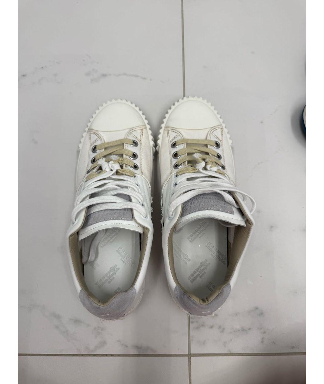 MAISON MARGIELA Белые текстильные кеды, фото 2