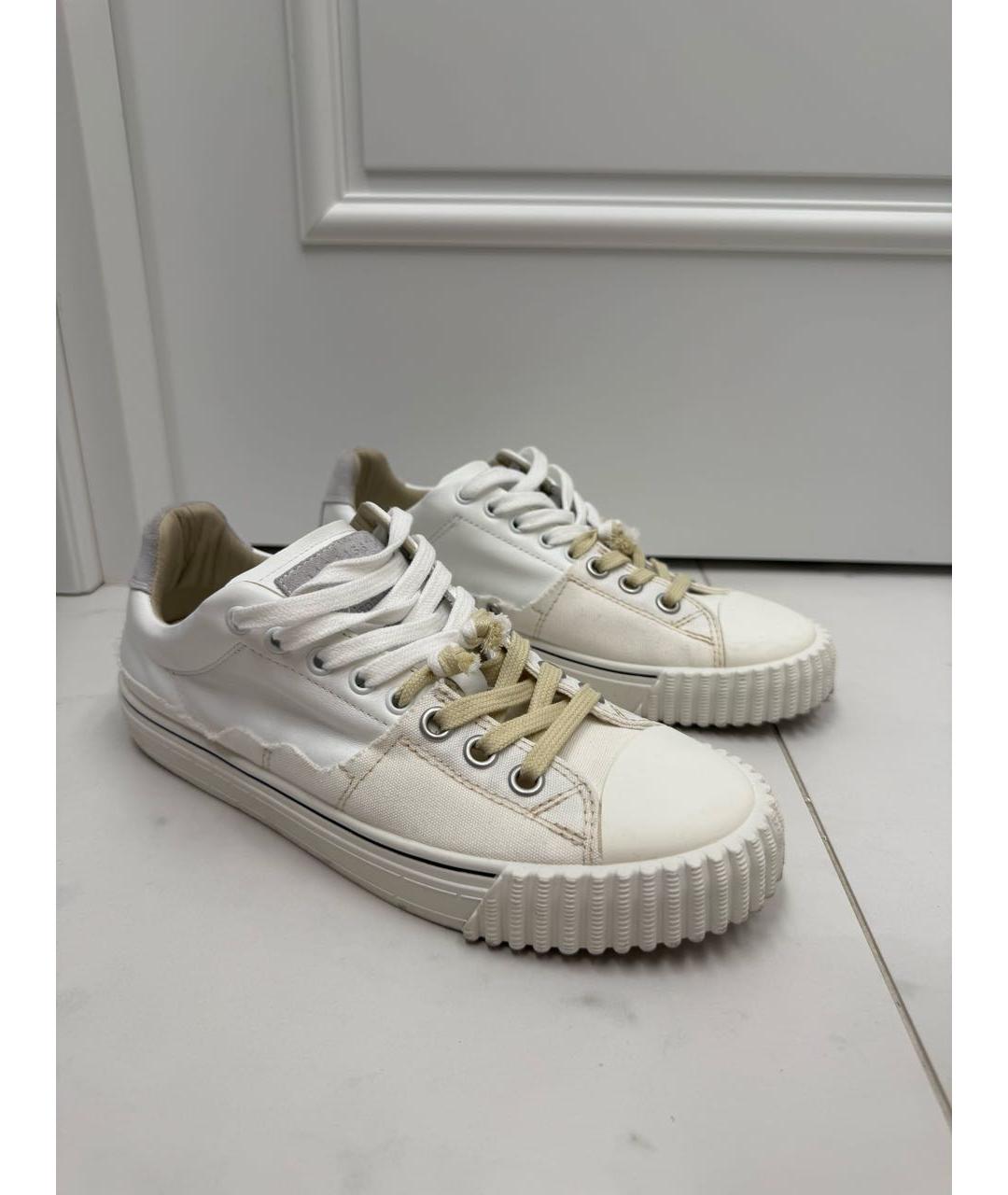 MAISON MARGIELA Белые текстильные кеды, фото 6
