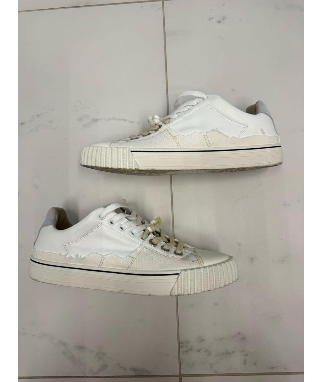 MAISON MARGIELA Белые текстильные кеды, фото 4