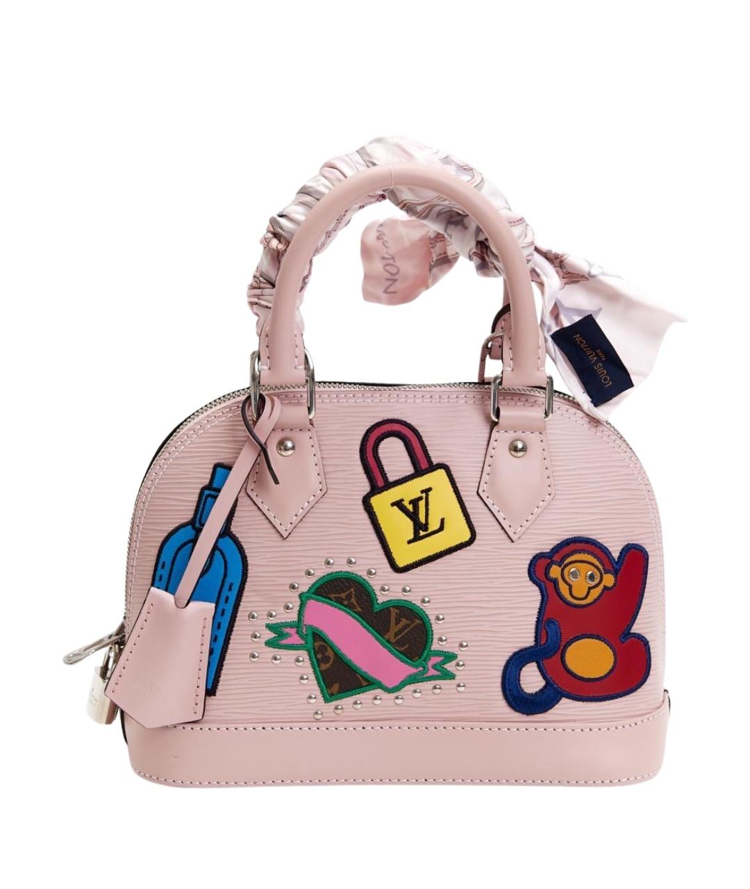 LOUIS VUITTON Розовая кожаная сумка с короткими ручками, фото 1