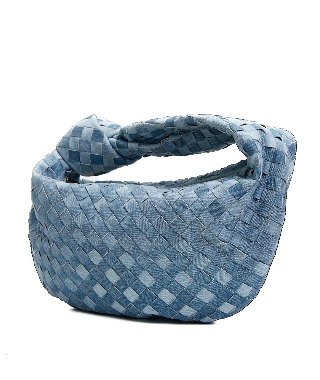 BOTTEGA VENETA Голубая кожаная сумка с короткими ручками, фото 2