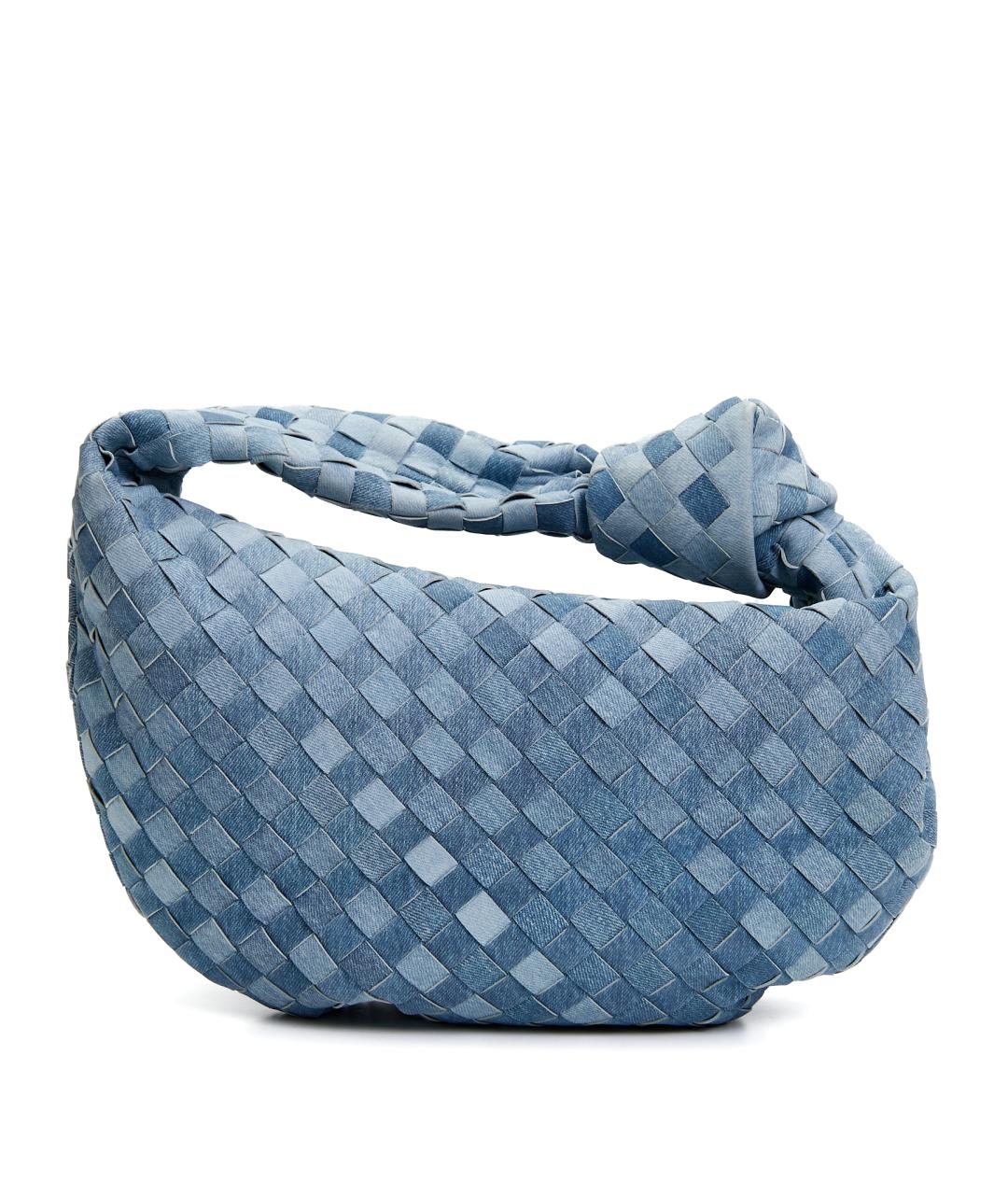 BOTTEGA VENETA Голубая кожаная сумка с короткими ручками, фото 3