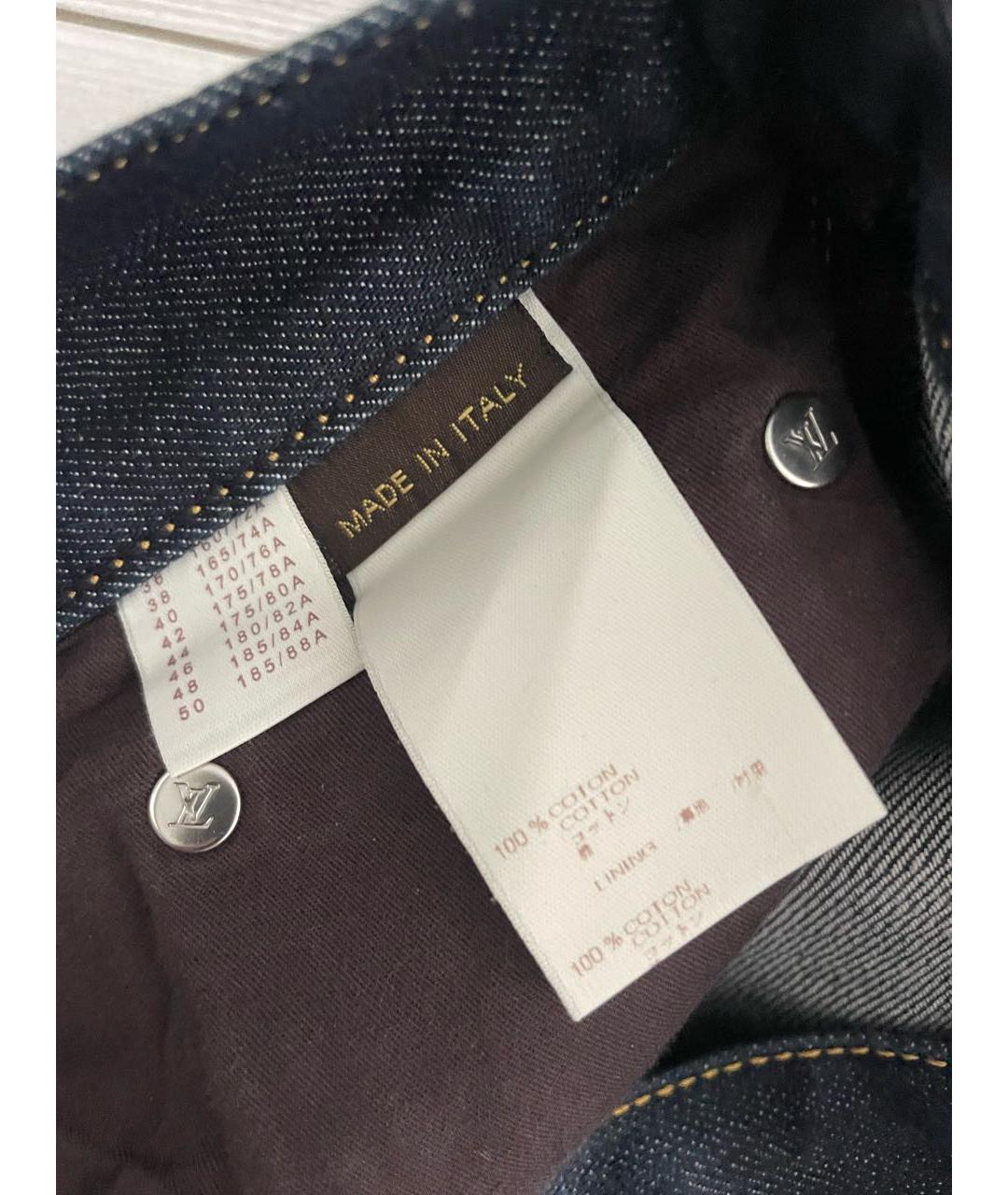LOUIS VUITTON Темно-синие хлопковые прямые джинсы, фото 7