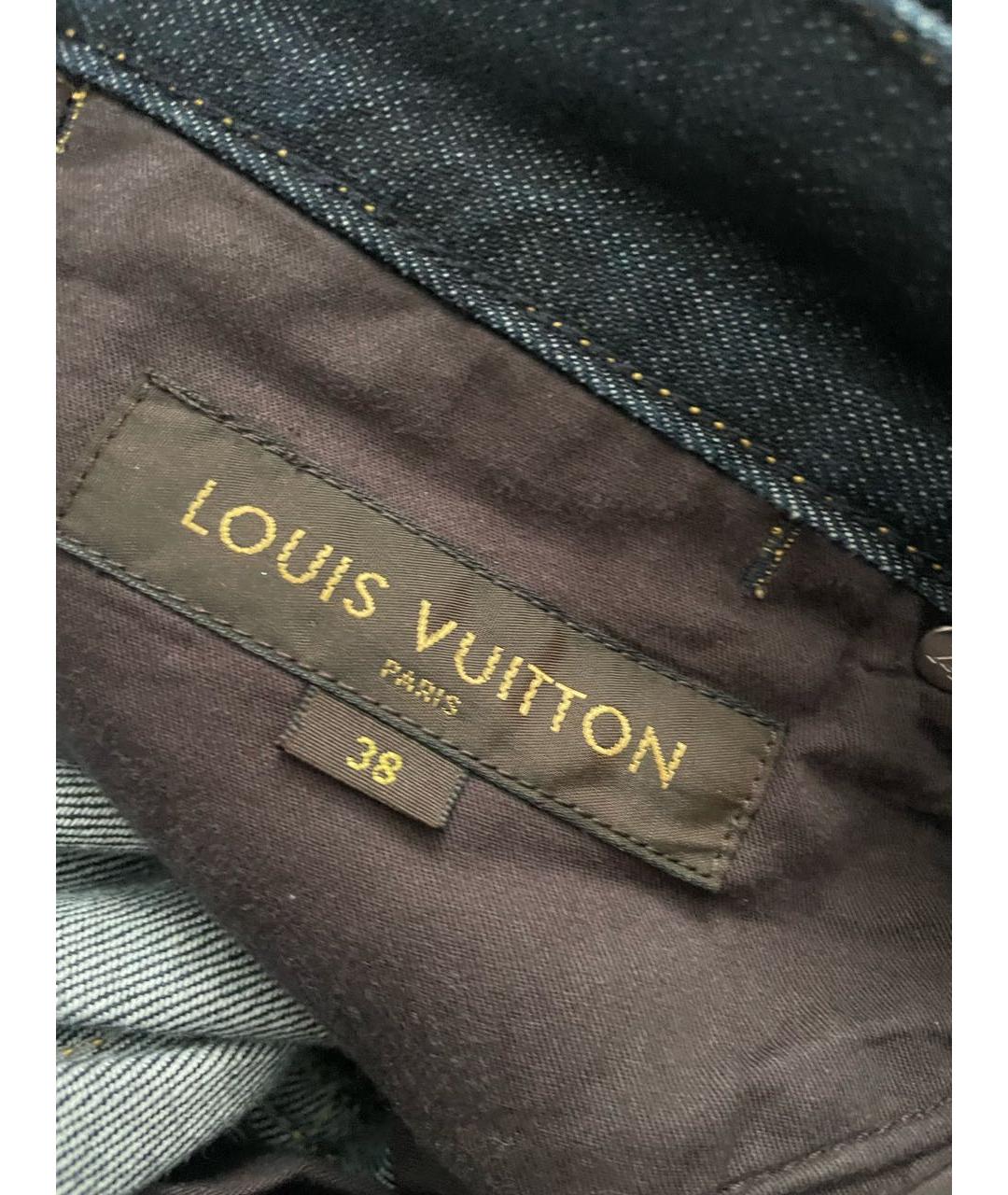 LOUIS VUITTON Темно-синие хлопковые прямые джинсы, фото 8