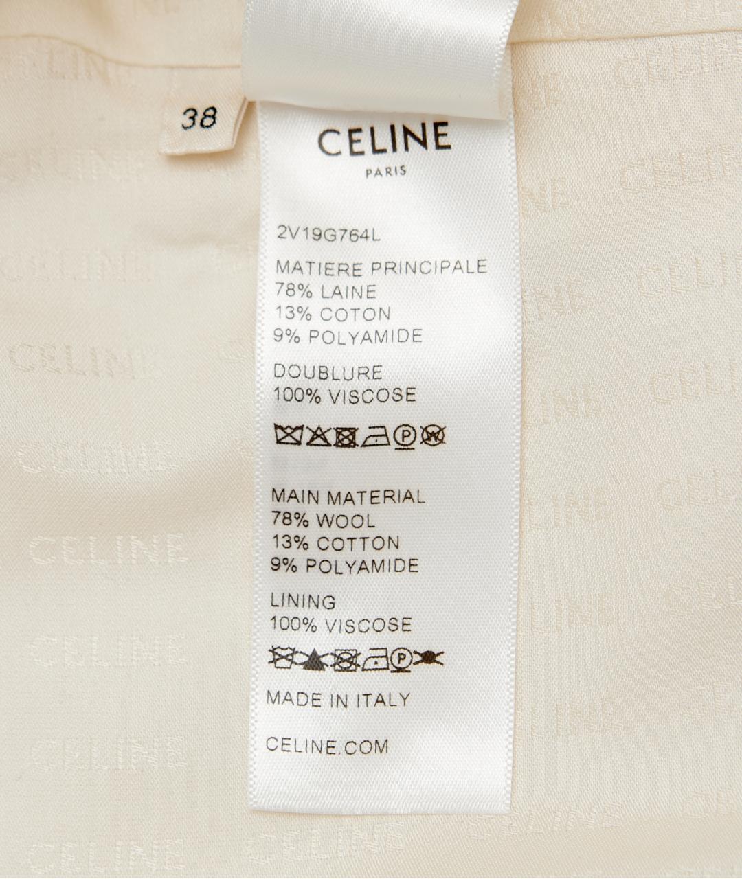 CELINE Желтый шерстяной жакет/пиджак, фото 4