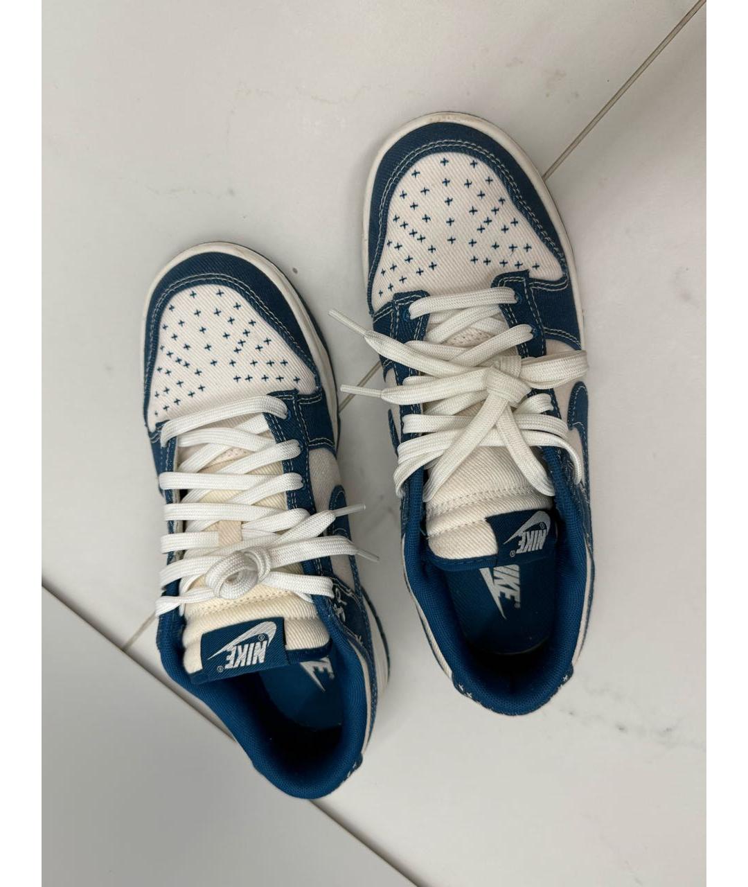 NIKE Темно-синие текстильные кеды, фото 3