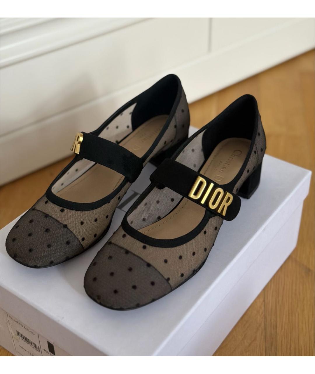 CHRISTIAN DIOR Черные текстильные туфли, фото 9