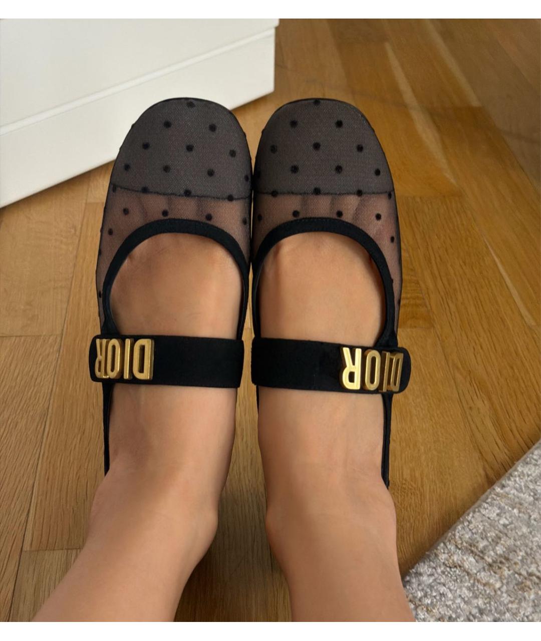 CHRISTIAN DIOR Черные текстильные туфли, фото 5