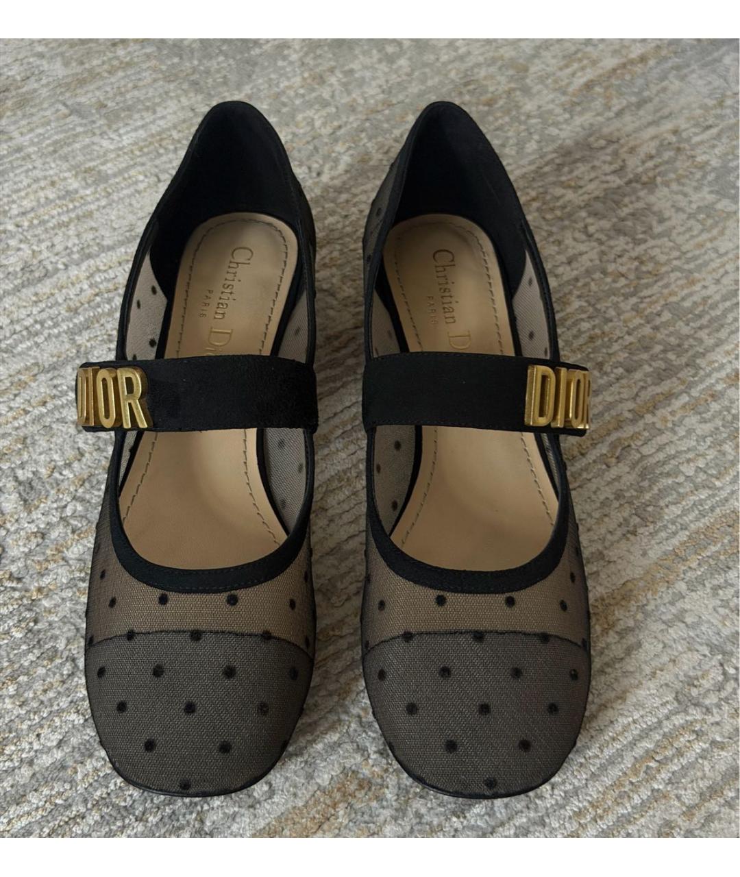 CHRISTIAN DIOR Черные текстильные туфли, фото 2