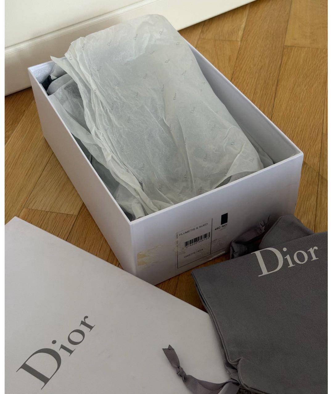 CHRISTIAN DIOR Черные текстильные туфли, фото 8