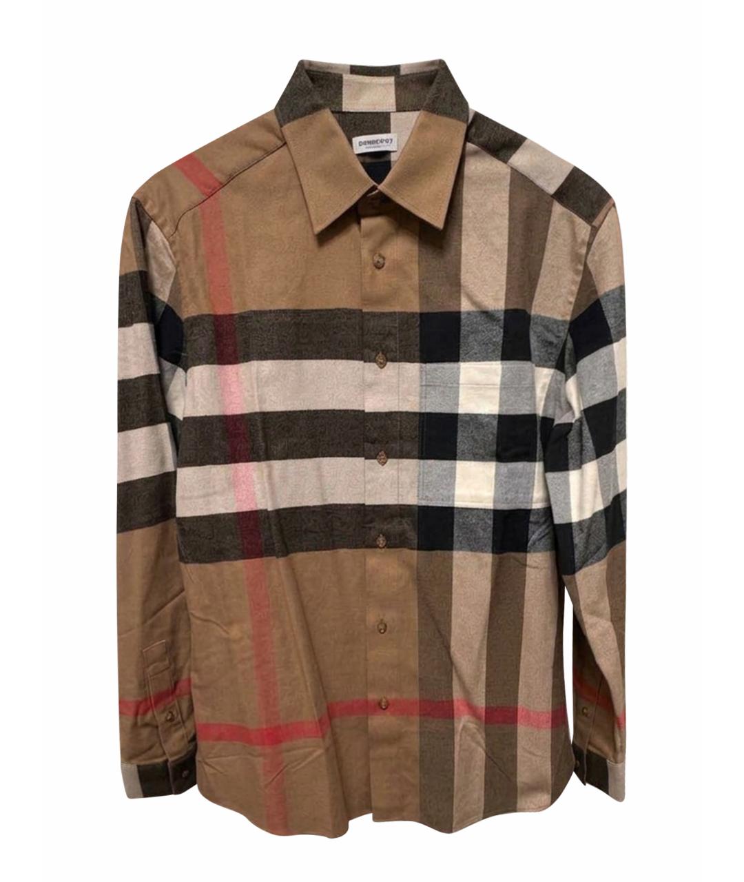 BURBERRY Коричневая хлопковая кэжуал рубашка, фото 1