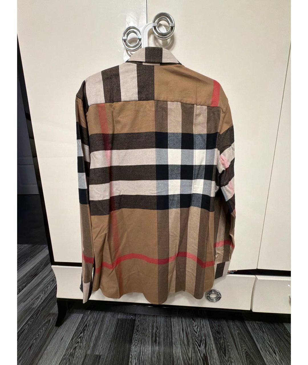 BURBERRY Коричневая хлопковая кэжуал рубашка, фото 2