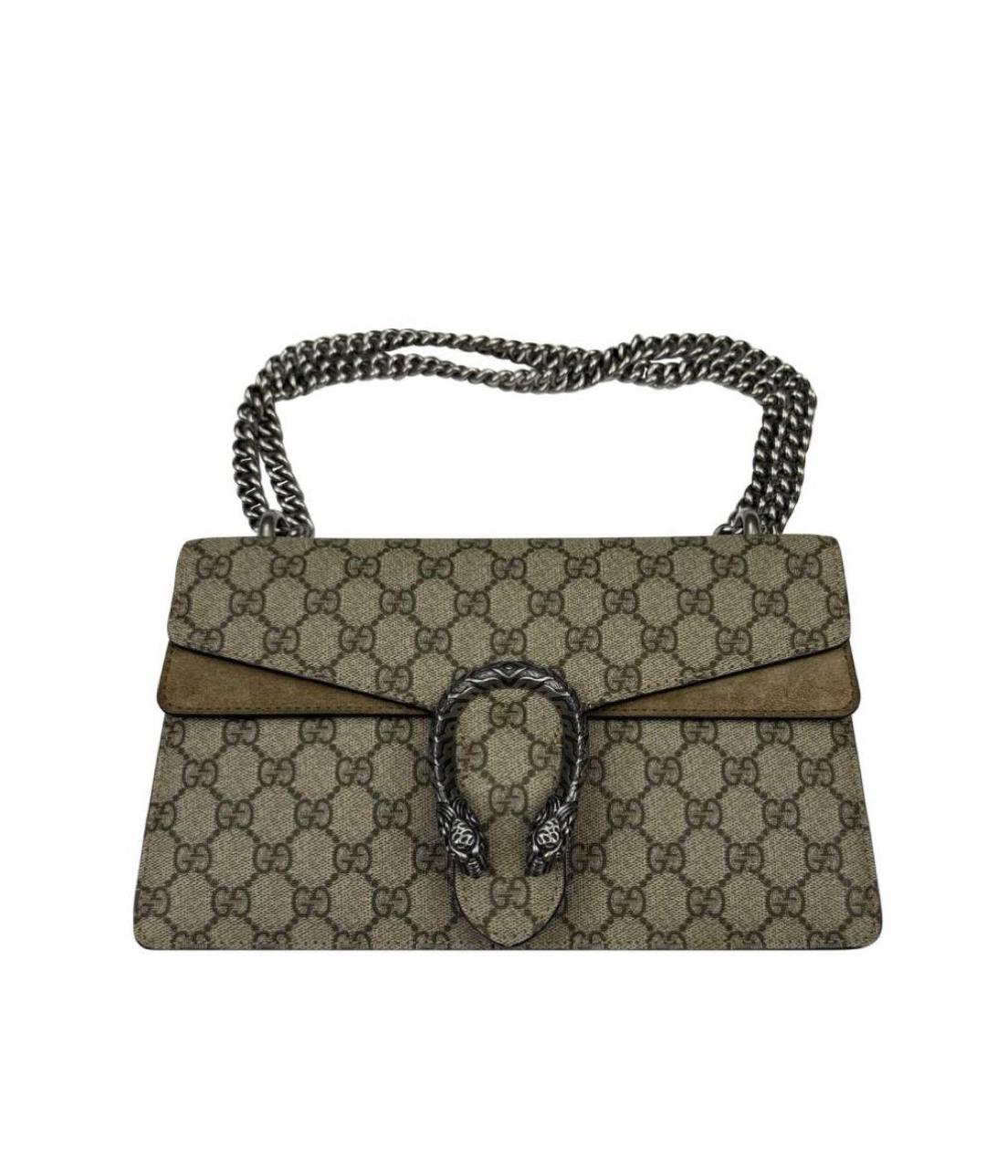GUCCI Коричневая кожаная сумка через плечо, фото 2