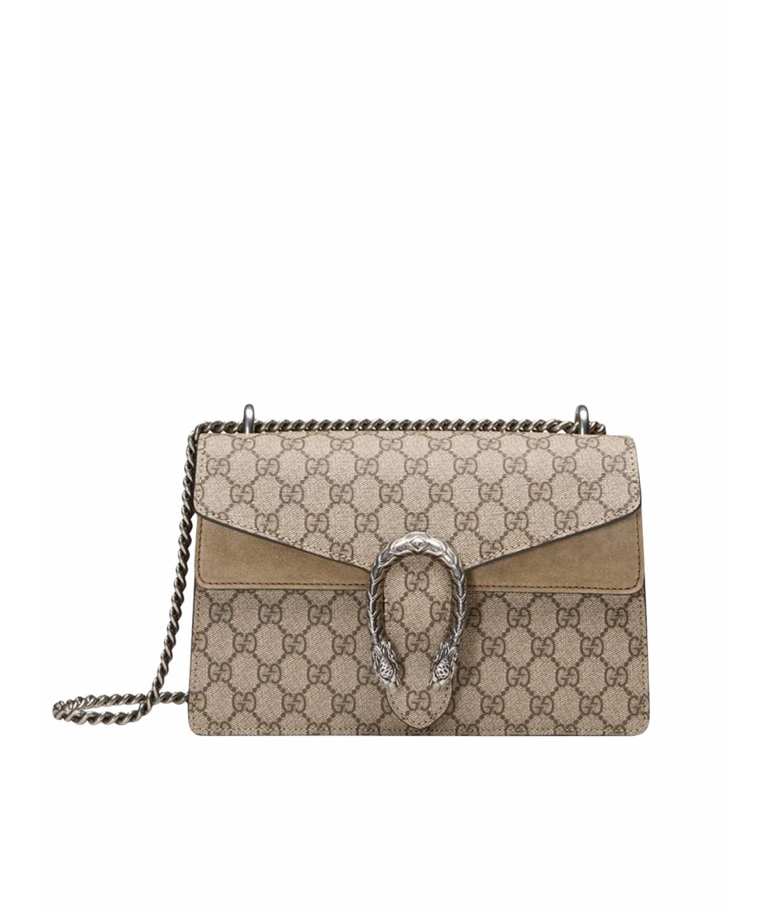 GUCCI Коричневая кожаная сумка через плечо, фото 1
