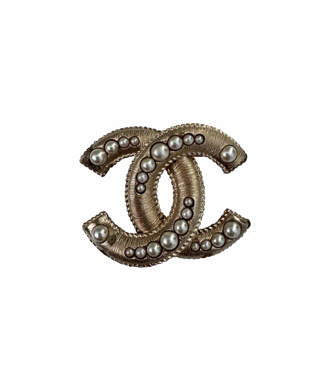 CHANEL Золотая металлическая булавка / брошь, фото 1
