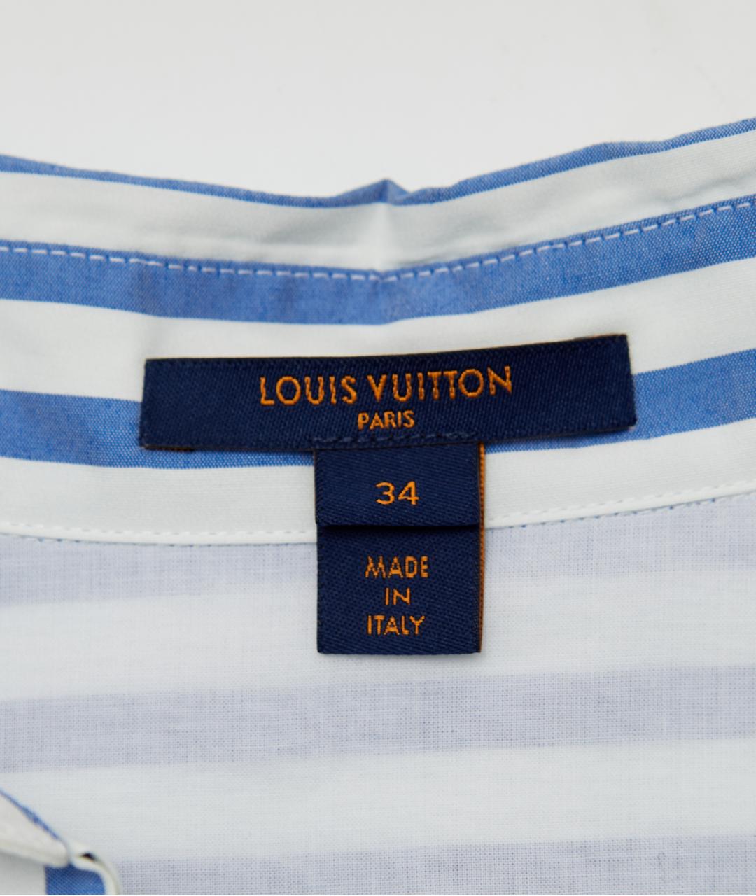 LOUIS VUITTON Голубая хлопковая рубашка, фото 3