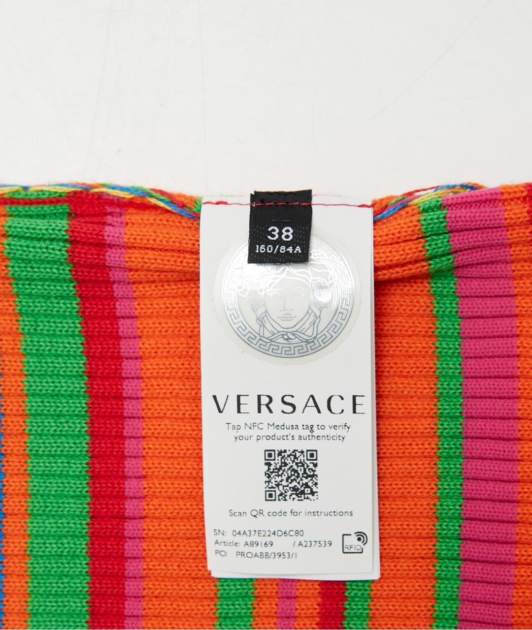 VERSACE Мульти хлопковый джемпер / свитер, фото 4