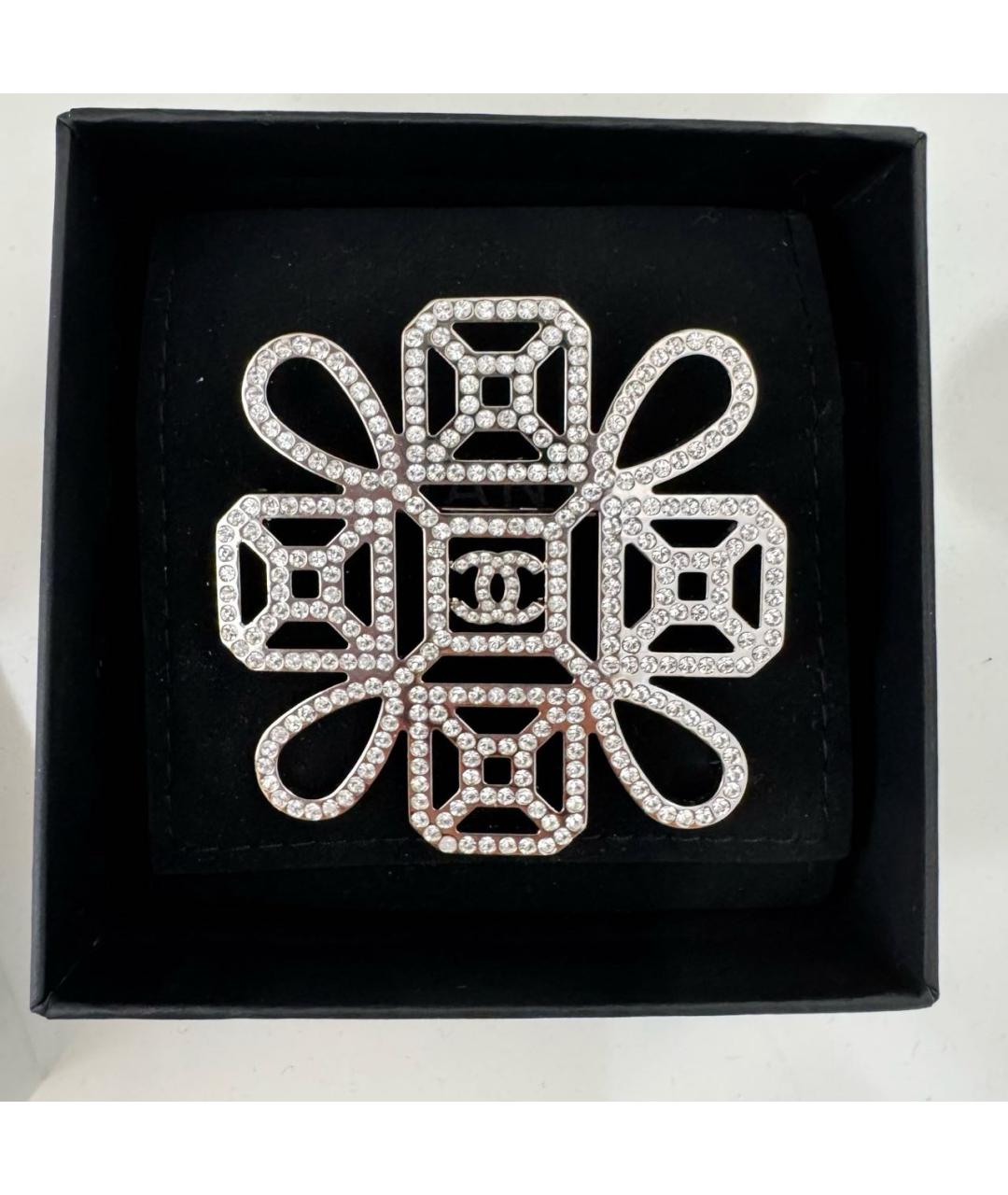 CHANEL Серебряная металлическая булавка / брошь, фото 2
