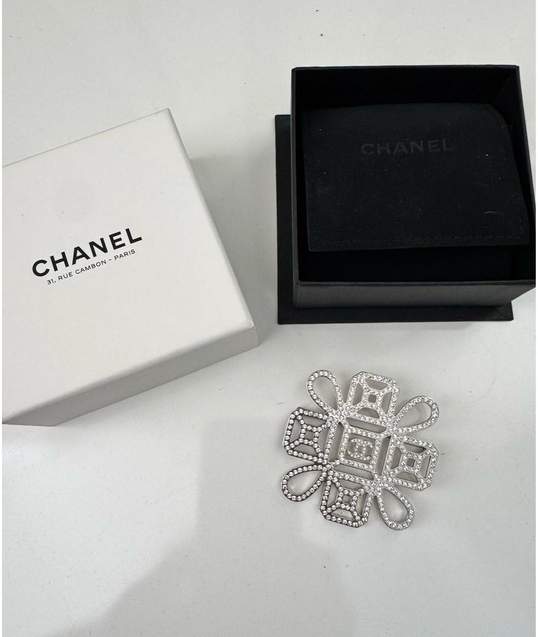 CHANEL Серебряная металлическая булавка / брошь, фото 3