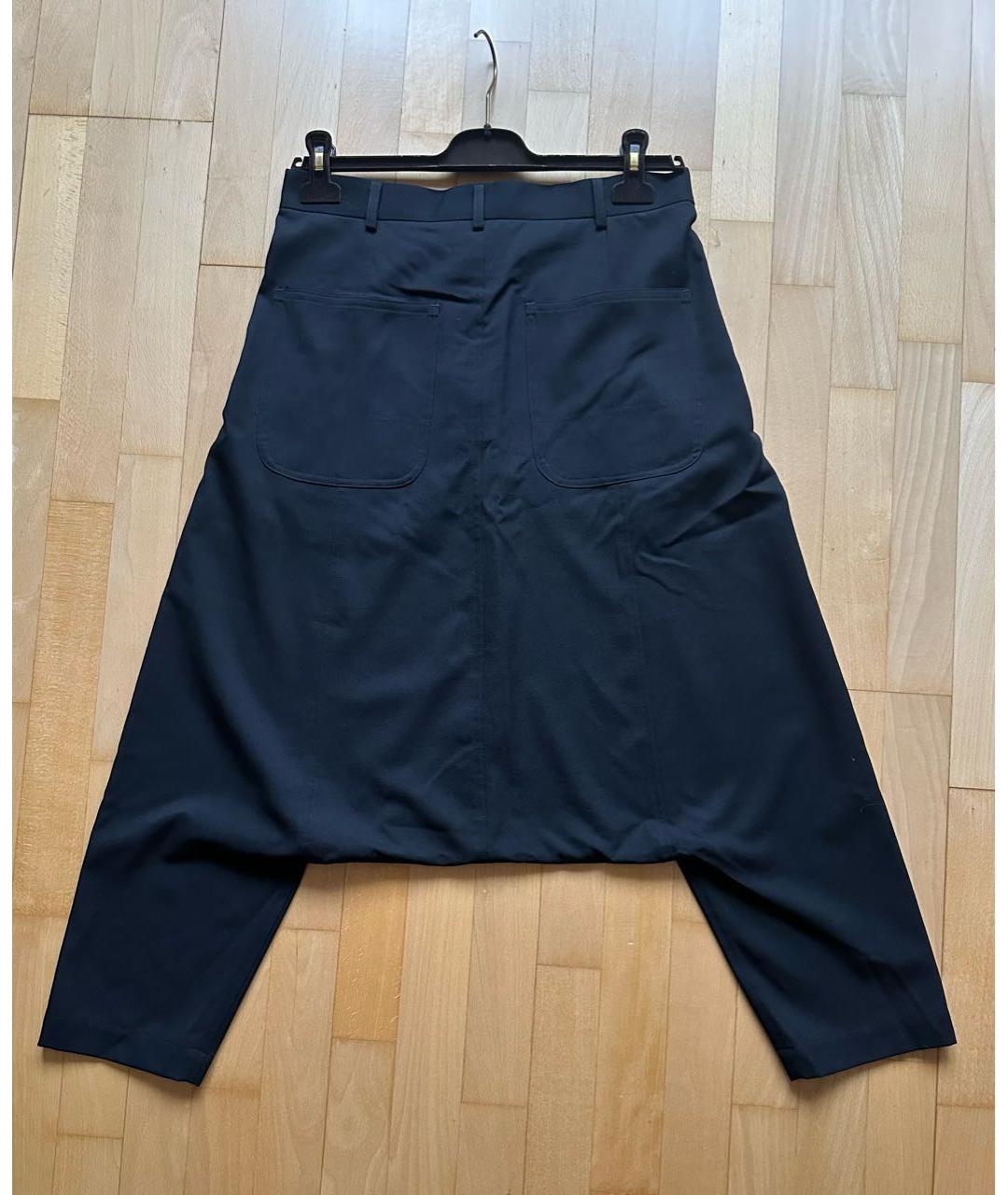 COMME DES GARÇONS Черные шерстяные брюки широкие, фото 4
