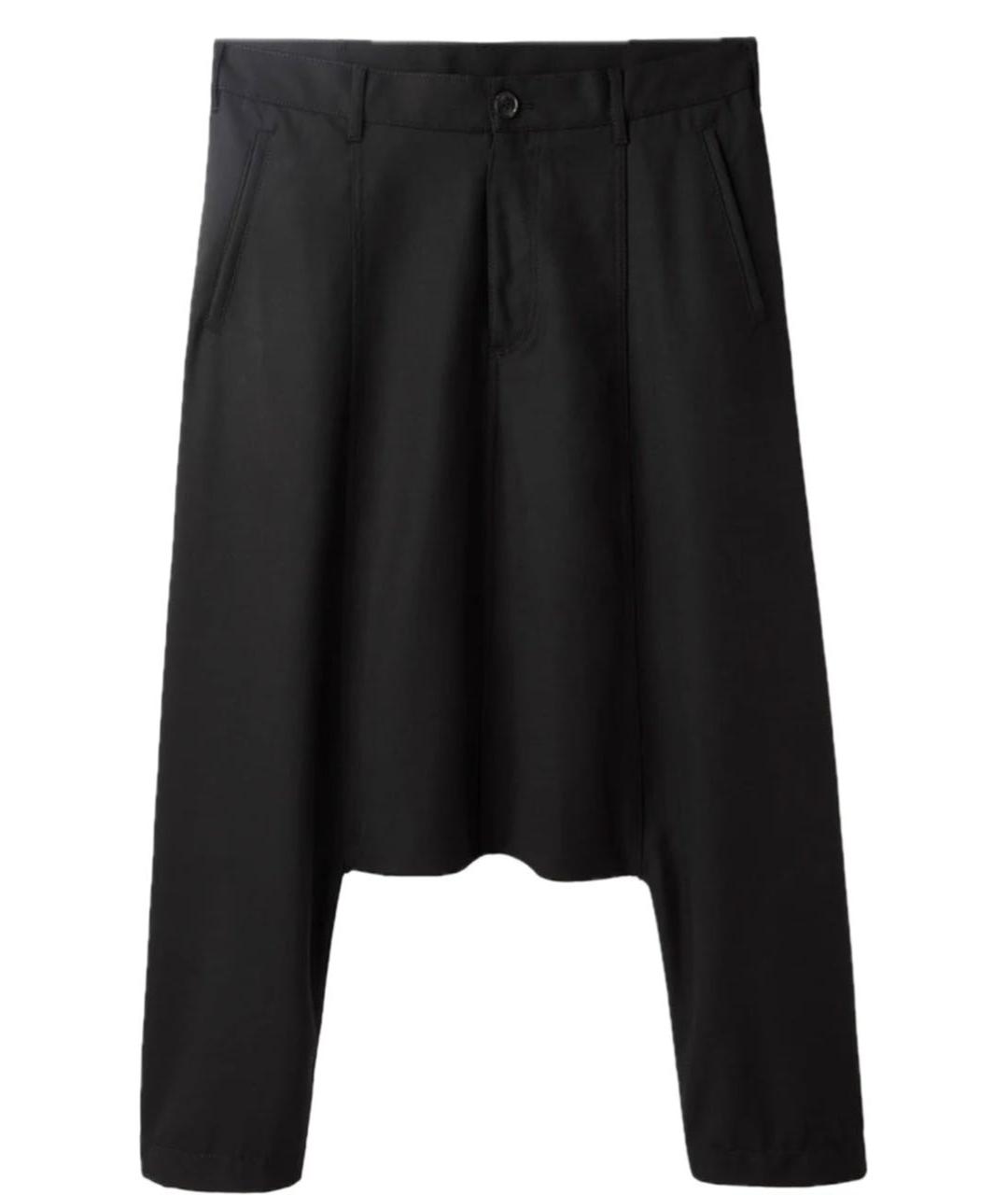 COMME DES GARÇONS Черные шерстяные брюки широкие, фото 8