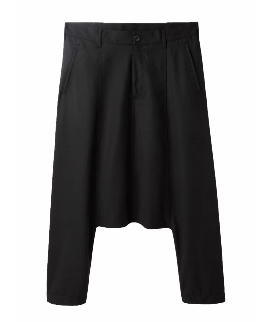 COMME DES GARÇONS Черные шерстяные брюки широкие, фото 1