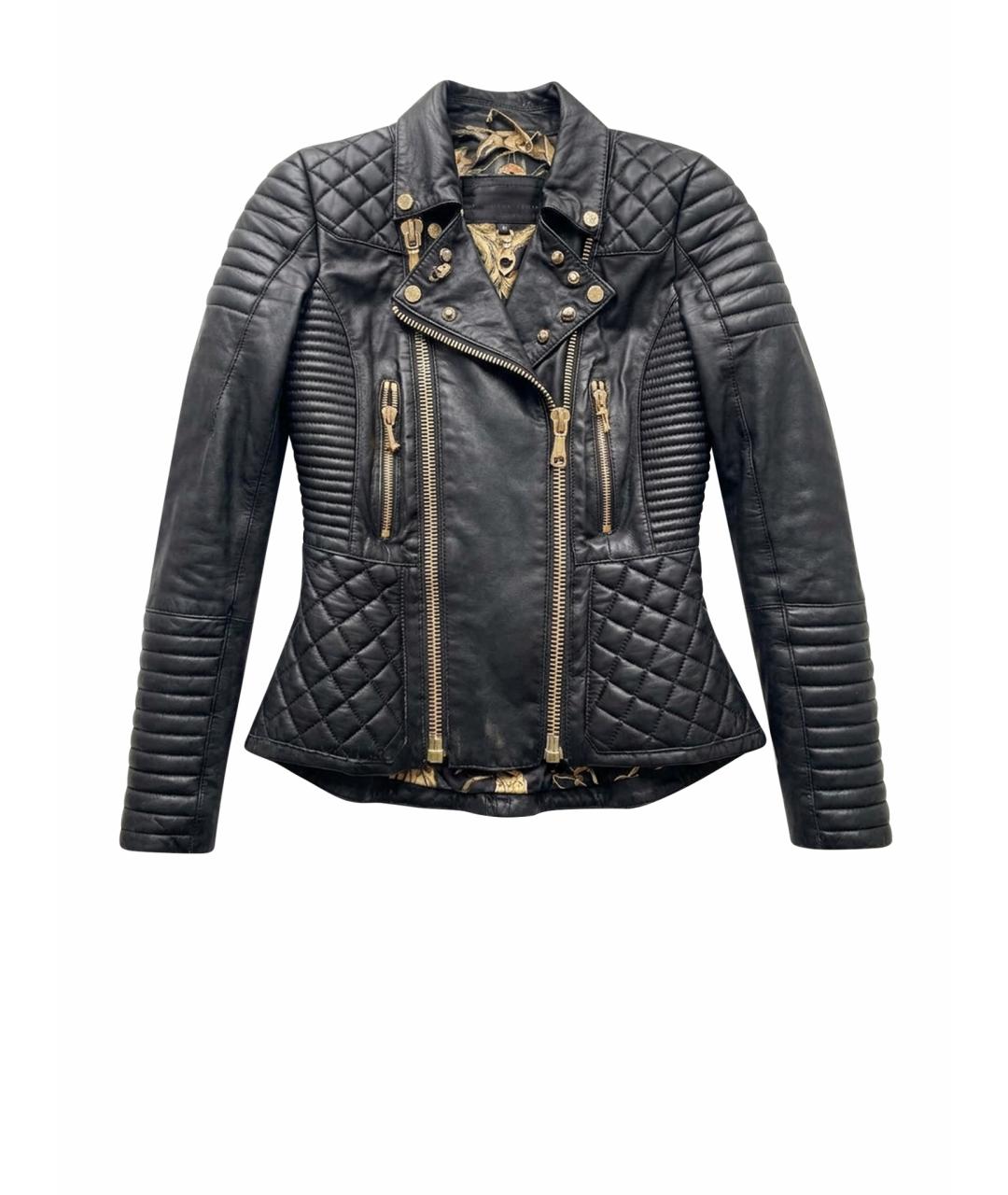 PHILIPP PLEIN Черная кожаная куртка, фото 1