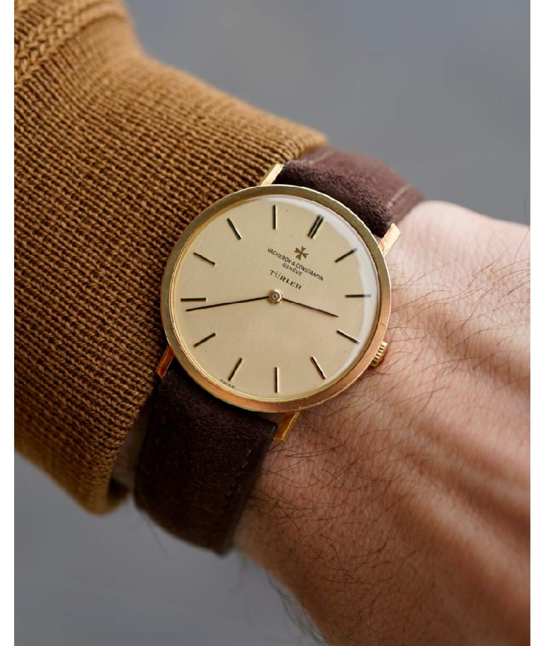 VACHERON CONSTANTIN Горчичные часы из желтого золота, фото 8