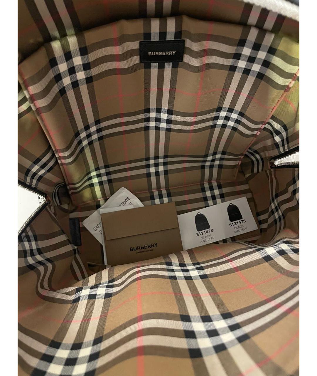 BURBERRY Черный кожаный рюкзак, фото 4