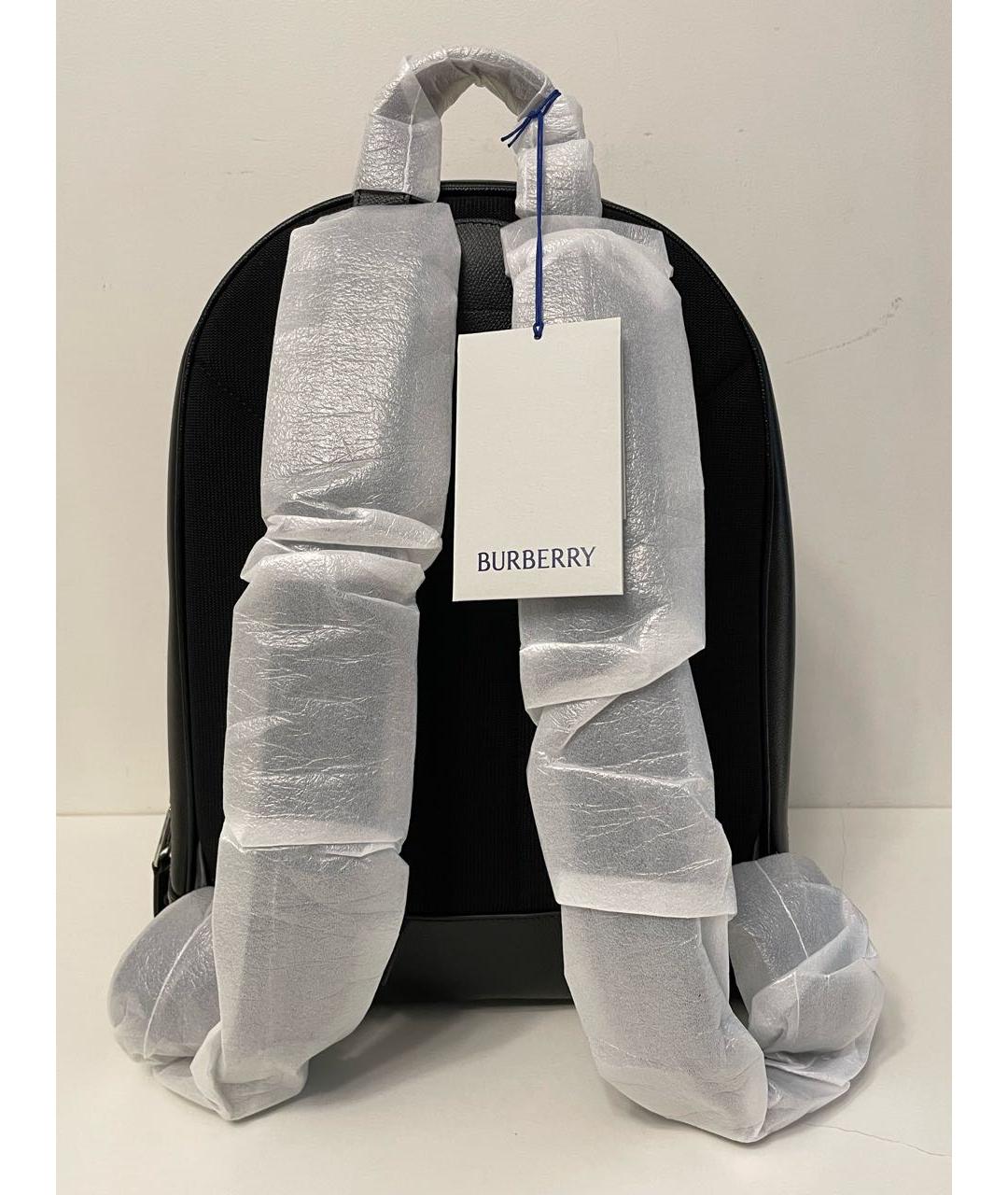 BURBERRY Черный кожаный рюкзак, фото 3