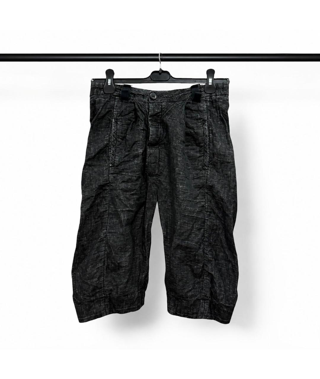 BORIS BIDJAN Черные хлопковые шорты, фото 3